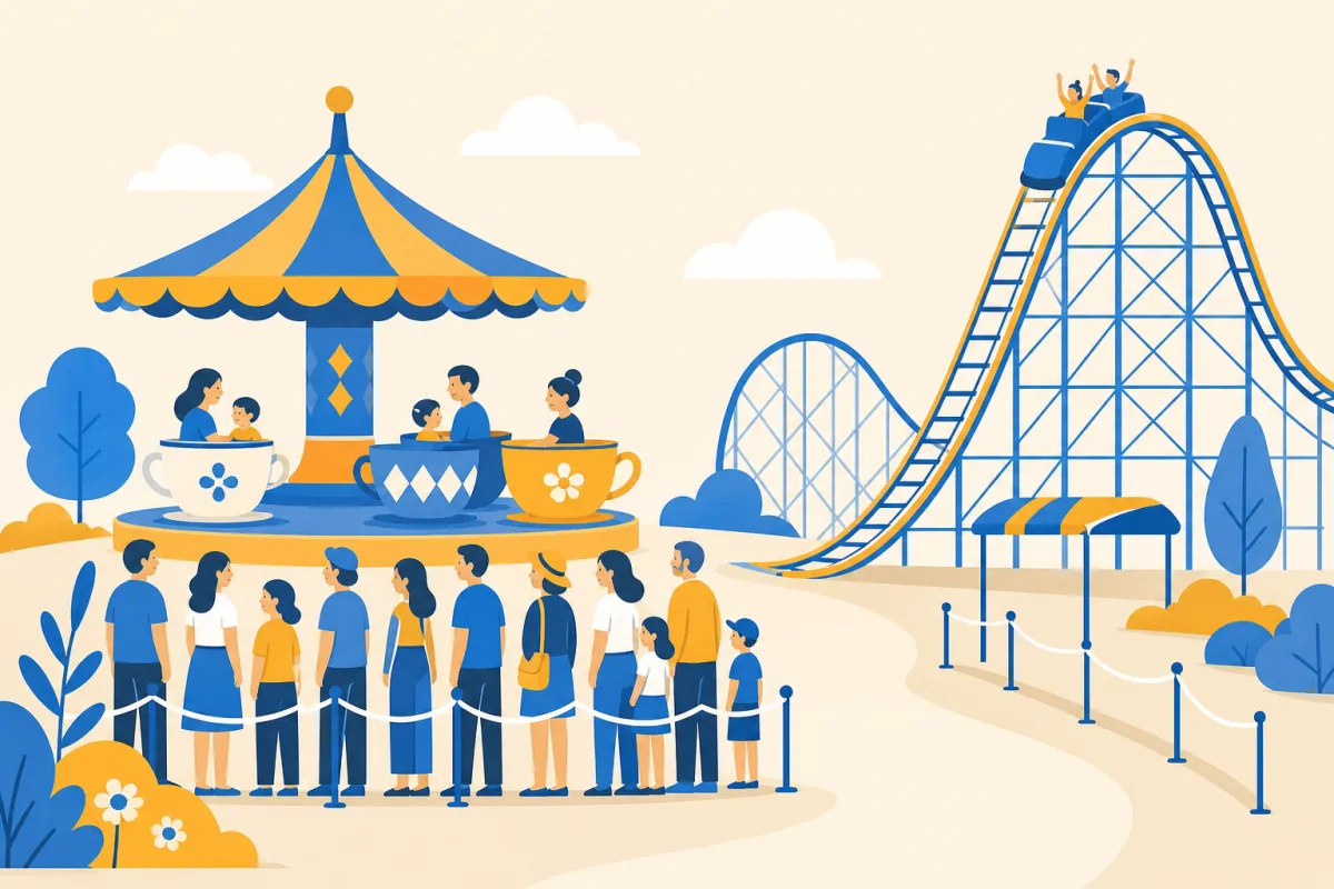 Why Family Rides Often Have Longer Lines Than Thrill Rides